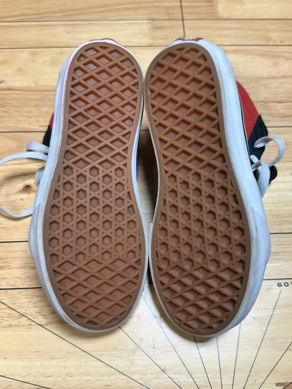 Vans Kids Size 1.5 High-Top Sneakers in Black, Blue, Red